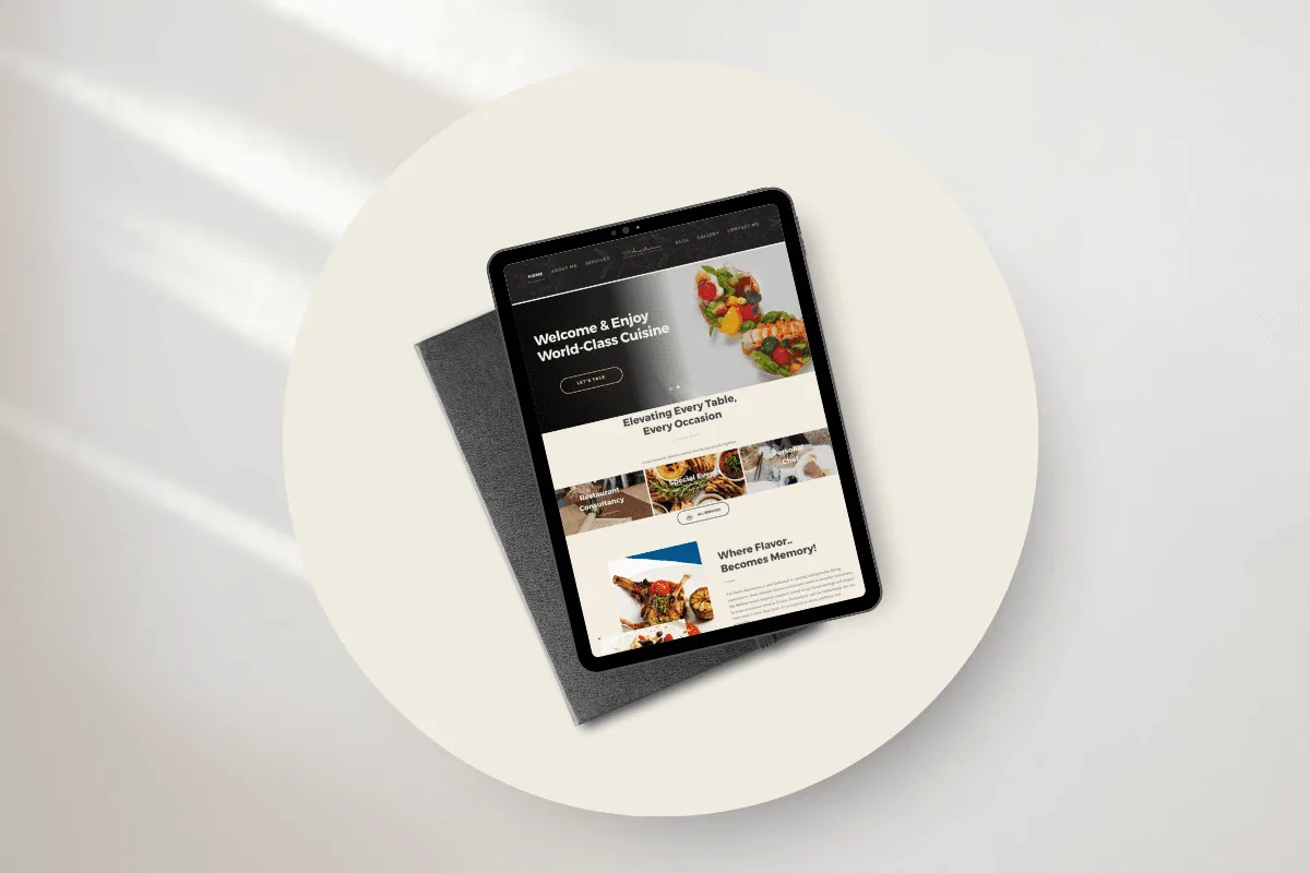 Vasilis Anastasiou private chef website built by Peitho Digital