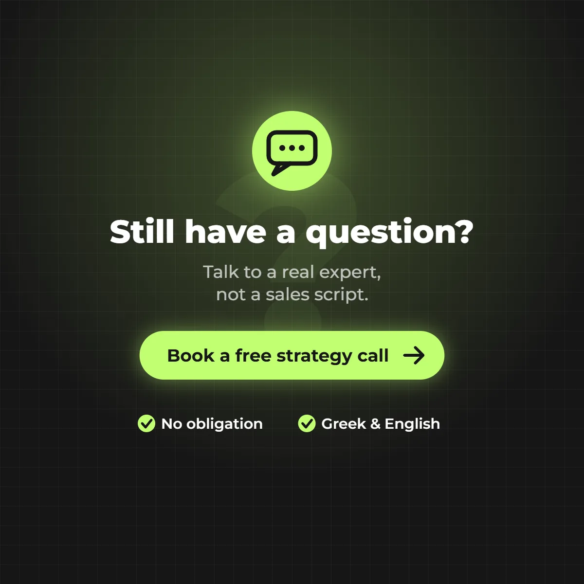 Still have a question? Book a free strategy call with Peitho Digital