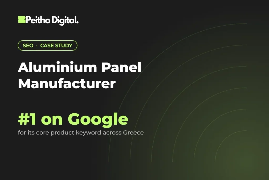 Aluminium Panel Manufacturer case study – #1 on Google for its core product keyword in Greece