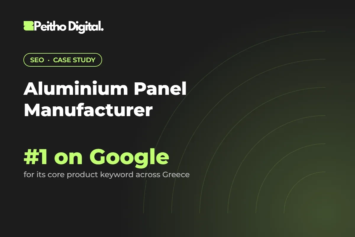 Aluminium Panel Manufacturer case study – #1 on Google for its core product keyword in Greece