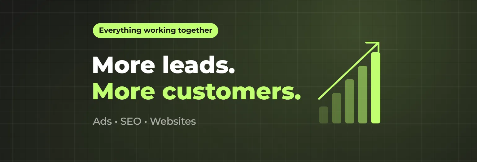 More leads and more customers with ads, SEO and websites
