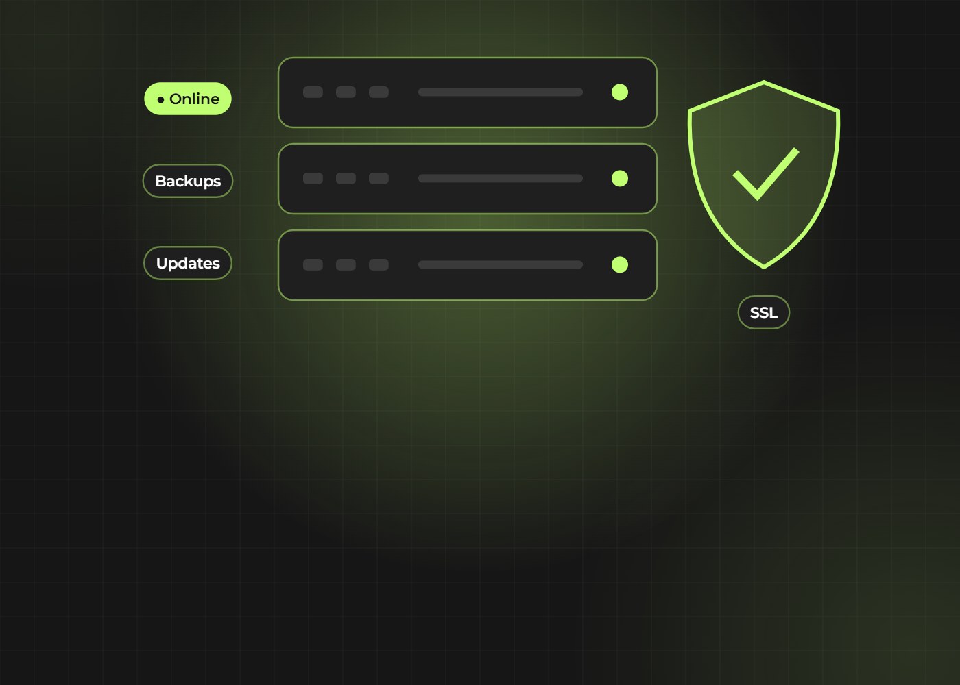 Managed hosting and support: secure, backed up and always online