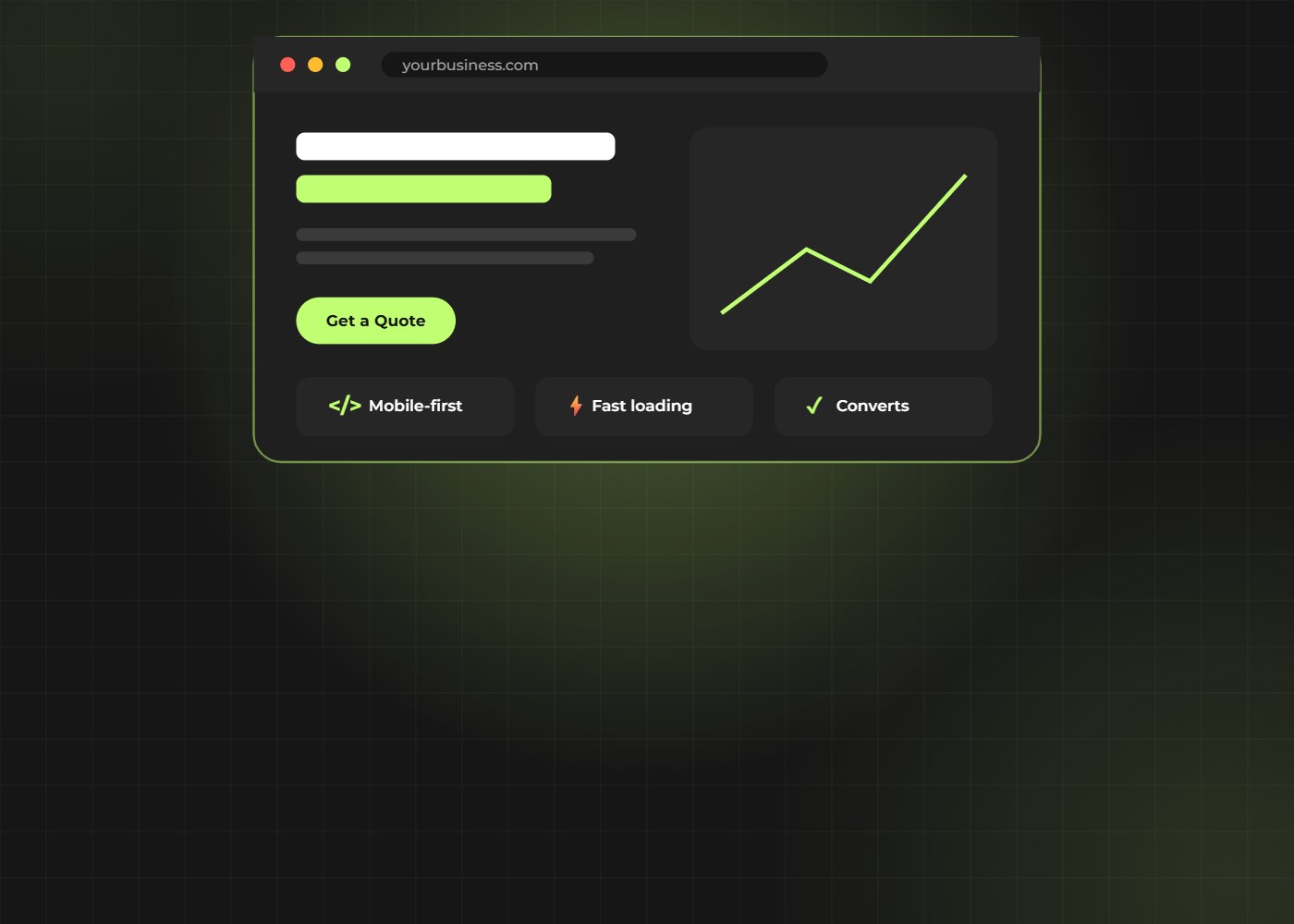 Website development: fast, mobile-first websites built to convert